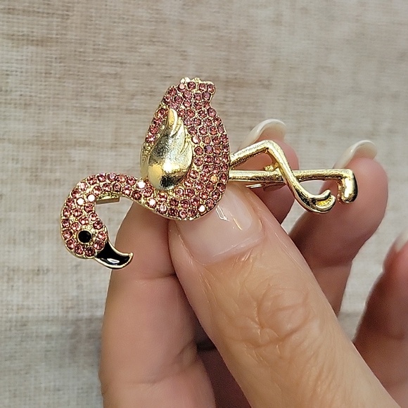 Beyond Adorable Jewelry - Pink Flamingo Brooch